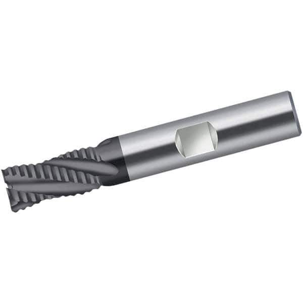 Walter-Prototyp - 5/8" Diam, 1-1/4" LOC, 4 Flute Solid Carbide 0.38mm Corner Radius Roughing End Mill - TiAlN Finish, 3-1/2" OAL, 5/8" Shank Diam, Single End, Centercutting, 40° Helix - Apex Tool & Supply