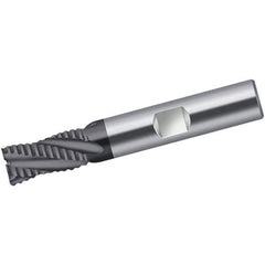 Walter-Prototyp - 5/8" Diam, 1-1/4" LOC, 4 Flute Solid Carbide 0.38mm Corner Radius Roughing End Mill - TiAlN Finish, 3-1/2" OAL, 5/8" Shank Diam, Single End, Centercutting, 40° Helix - Apex Tool & Supply