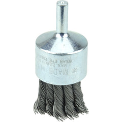 Vortec Pro 1″ Knot Wire End Brush, 1/4″ Stem, .020″ Steel Fill, 1/4″ Stem - Apex Tool & Supply