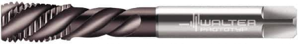 Walter-Prototyp - M18x2.50 Metric 4 Flute 6HX Modified Bottoming Spiral Flute Tap - Powdered Metal, Hardlube Finish, 125mm OAL, Left Hand Flute, Left Hand Thread, Series EP2056382 - Apex Tool & Supply