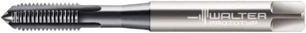 Walter-Prototyp - M9x1.25 Metric 6HX 4 Flute TiCN Finish Powdered Metal Straight Flute Machine Tap - Modified Bottoming, Right Hand Thread, 90mm OAL, 18mm Thread Length, Oversize - Apex Tool & Supply