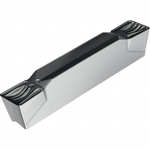 Walter - 2GX16 UF4 Grade WKP23S, 2mm Cutting Width Carbide Grooving Insert - 1.2mm Max Depth of Cut, Neutral, 0.2mm Corner Radius, Al2O3/TiN Finish - Apex Tool & Supply