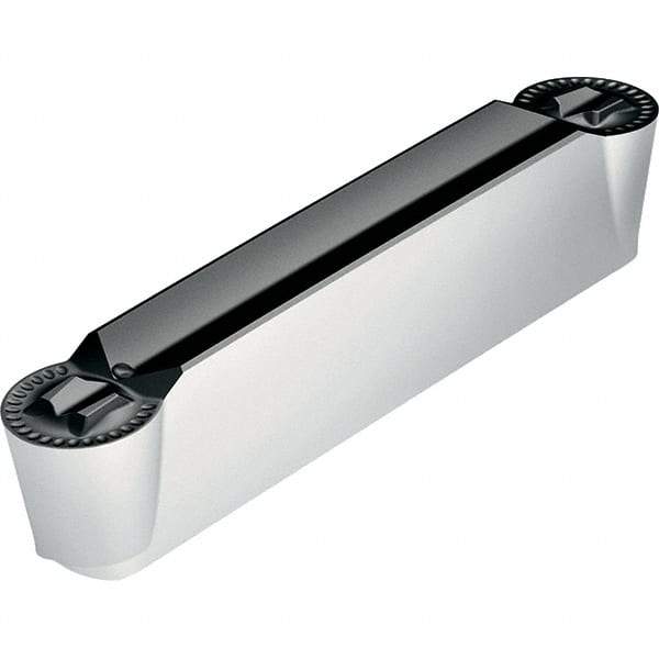 Walter - 8GX30 RD4 Grade WKP23S, 8mm Cutting Width Carbide Grooving Insert - 4.5mm Max Depth of Cut, Neutral, 4mm Corner Radius, Al2O3/TiN Finish - Apex Tool & Supply