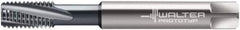 Walter-Prototyp - M6x1.00 Metric 3 Flute 6HX Modified Bottoming Spiral Flute Tap - Solid Carbide, TiCN Finish, 80mm OAL, Right Hand Flute, Right Hand Thread, Series 8041056 - Apex Tool & Supply