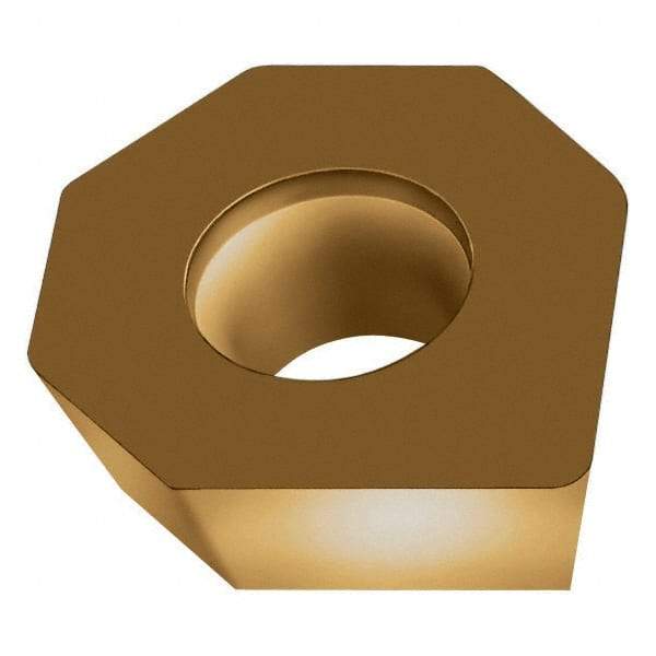 Walter - ODHX0504 A57 Grade WAK15 Carbide Milling Insert - TiCN/Al2O3/TiN Finish, 0.1874" Thick, 1/2" Inscribed Circle - Apex Tool & Supply