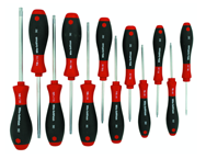 12 Piece - T5; T6; T7; T8; T9; T10; T15; T20; T25; T27; T30; T40 - Torx SoftFinish® Cushion Grip Screwdriver Set - Apex Tool & Supply