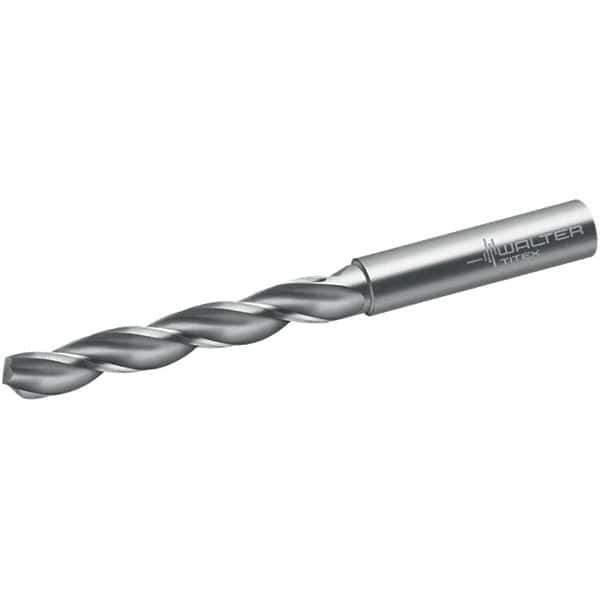 Walter-Titex - 13/64" 130° Solid Carbide Jobber Drill - Bright Finish, Right Hand Cut, Spiral Flute, Straight Shank, 82mm OAL, BSX Point - Apex Tool & Supply