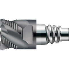 Walter-Prototyp - H3E Carbide End Milling Tip Insert - TiAlN Finish, 4 Flutes, 10mm Cutting Diam, 5.5mm Depth of Cut, 12.4mm Extension, 1/64" Cnr Rad - Apex Tool & Supply