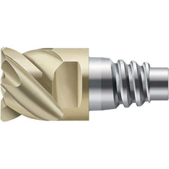 Walter-Prototyp - H4E Carbide End Milling Tip Insert - TiAlN/ZrN Finish, 4 Flutes, 10mm Cutting Diam, 4.75mm Depth of Cut, 12.4mm Extension, 0.0197" Cnr Rad - Apex Tool & Supply