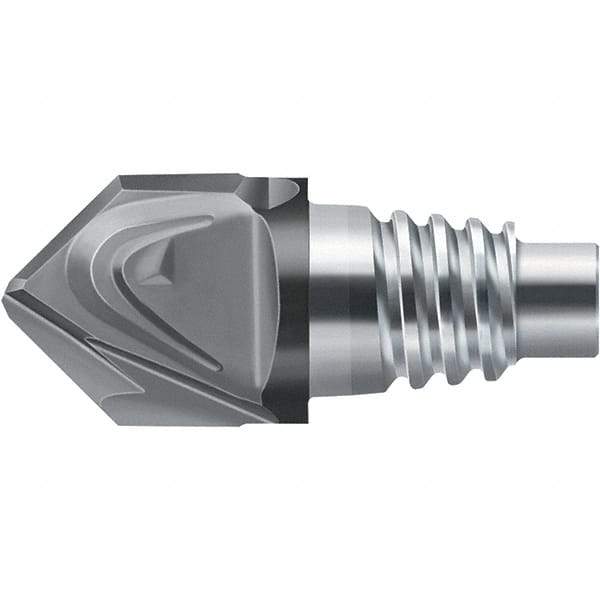 Walter-Prototyp - H1E Carbide Chamfer Milling Tip Insert - TiAlN Finish, 2 Flutes, 12mm Cutting Diam, 5.5mm Depth of Cut, 14mm Extension - Apex Tool & Supply