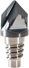 Walter-Prototyp - H1E Carbide Chamfer Milling Tip Insert - TiAlN Finish, 2 Flutes, 16mm Cutting Diam, 7.5mm Depth of Cut, 18.1mm Extension - Apex Tool & Supply
