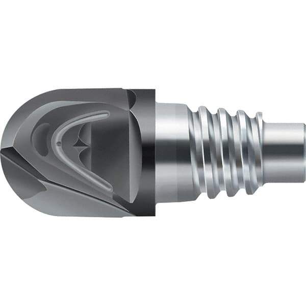 Walter-Prototyp - H1E Carbide Ball Nose Milling Tip Insert - TiAlN Finish, 2 Flutes, 12mm Cutting Diam, 10mm Depth of Cut, 14mm Extension, 0.2362" Cnr Rad - Apex Tool & Supply