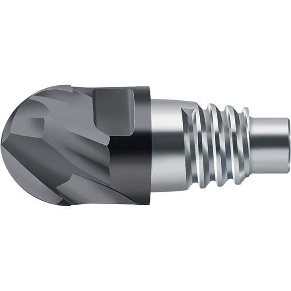 Walter-Prototyp - H8E Carbide Ball Nose Milling Tip Insert - TiAlN Finish, 2 Flutes, 10mm Cutting Diam, 5.5mm Depth of Cut, 12.4mm Extension, 0.1969" Cnr Rad - Apex Tool & Supply
