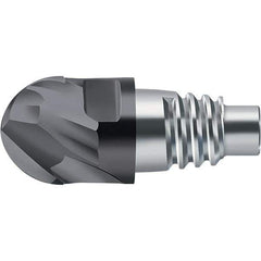 Walter-Prototyp - H8E Carbide Ball Nose Milling Tip Insert - TiAlN Finish, 2 Flutes, 10mm Cutting Diam, 5.5mm Depth of Cut, 12.4mm Extension, 0.1969" Cnr Rad - Apex Tool & Supply