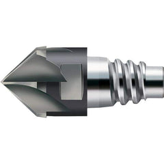 Walter-Prototyp - H3E Carbide Chamfer Milling Tip Insert - TiAlN Finish, 6 Flutes, 12mm Cutting Diam, 6.5mm Depth of Cut, 14.5mm Extension - Apex Tool & Supply
