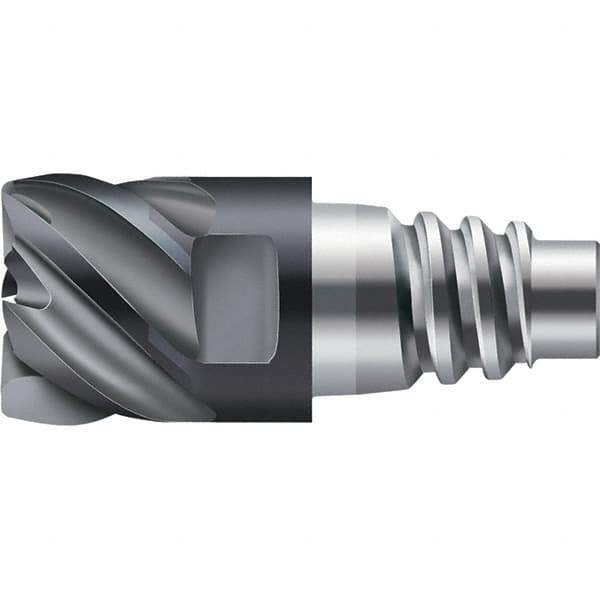 Walter-Prototyp - AH3E Carbide End Milling Tip Insert - TiAlN Finish, 6 Flutes, 12.7mm Cutting Diam, 7.01mm Depth of Cut, 14.61mm Extension - Apex Tool & Supply