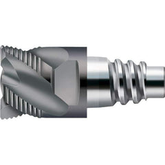 Walter-Prototyp - AH3E Carbide End Milling Tip Insert - TiAlN Finish, 4 Flutes, 9.53mm Cutting Diam, 5.31mm Depth of Cut, 12.4mm Extension, 1/64" Cnr Rad - Apex Tool & Supply
