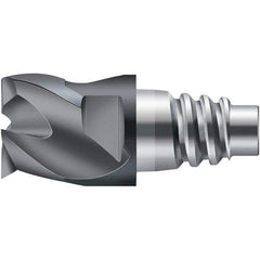 Walter-Prototyp - H3E Carbide End Milling Tip Insert - TiAlN Finish, 3 Flutes, 10mm Cutting Diam, 5.5mm Depth of Cut, 12.4mm Extension - Apex Tool & Supply