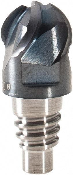 Walter-Prototyp - H8E Carbide Ball Nose Milling Tip Insert - TiAlN Finish, 4 Flutes, 10mm Cutting Diam, 5.5mm Depth of Cut, 12.4mm Extension, 0.1969" Cnr Rad - Apex Tool & Supply
