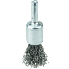 Vortec Pro 1/2″ Crimped Wire End Brush, .0104″ Steel Fill, 1/4″ Stem - Apex Tool & Supply