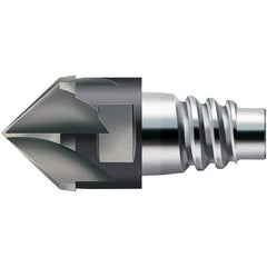 Walter-Prototyp - AH3E Carbide Chamfer Milling Tip Insert - TiAlN Finish, 8 Flutes, 15.88mm Cutting Diam, 6.5mm Depth of Cut, 18.69mm Extension - Apex Tool & Supply