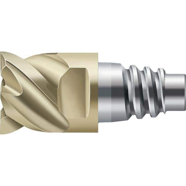 Walter-Prototyp - H4E Carbide End Milling Tip Insert - TiAlN/ZrN Finish, 4 Flutes, 16mm Cutting Diam, 7.5mm Depth of Cut, 18.7mm Extension - Apex Tool & Supply