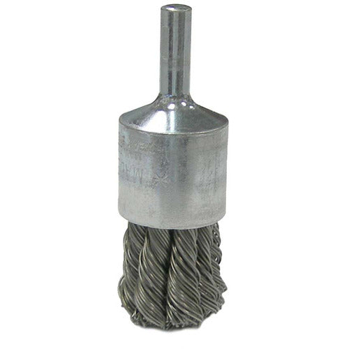 Vortec Pro 3/4″ Knot Wire End Brush, .014″Stainless Steel Fill, 1/4″ Stem - Apex Tool & Supply