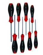8 Piece - T6; T8; T10; T15; T20; T25; T27; T30 - Torx SoftFinish® Handle Screwdriver Set - Apex Tool & Supply