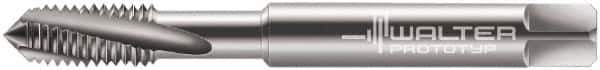 Walter-Prototyp - M4x0.70 Metric 3 Flute 6H Modified Bottoming Spiral Flute Tap - Solid Carbide, Bright Finish, 63mm OAL, Right Hand Flute, Right Hand Thread, Series 80410 - Apex Tool & Supply