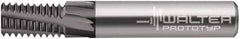 Walter-Prototyp - M10x1.50, 0.315" Cutting Diam, 5 Flute, Solid Carbide Helical Flute Thread Mill - Internal Thread, 16.5mm LOC, 63mm OAL, 8mm Shank Diam - Apex Tool & Supply