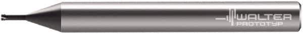 Walter-Prototyp - M2x0.40, 0.061" Cutting Diam, 3 Flute, Solid Carbide Helical Flute Thread Mill - Internal Thread, 0.8mm LOC, 57mm OAL, 6mm Shank Diam - Apex Tool & Supply