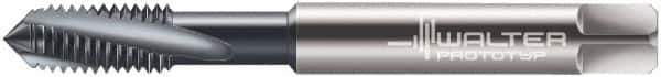 Walter-Prototyp - M5x0.80 Metric 3 Flute 6H Modified Bottoming Spiral Flute Tap - Solid Carbide, TiCN Finish, 70mm OAL, Right Hand Flute, Right Hand Thread, Series 8041006 - Apex Tool & Supply