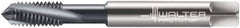Walter-Prototyp - M5x0.80 Metric 3 Flute 6H Modified Bottoming Spiral Flute Tap - Solid Carbide, TiCN Finish, 70mm OAL, Right Hand Flute, Right Hand Thread, Series 8041006 - Apex Tool & Supply