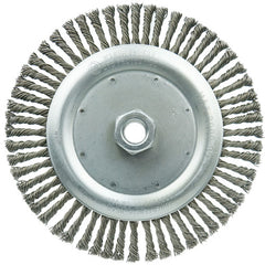 Vortec Pro 6-7/8″ Knot Wire Wheel, Stringer Bead Twist, .020″ Steel Fill, 5/8″-11 UNC Nut - Apex Tool & Supply