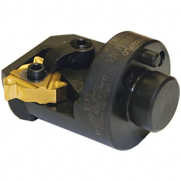 Tool-Flo - Insert Style L43, 41.28mm Head Length, Right Hand Cut, Modular Threading Cutting Unit Head - System Size H24, 0.89" Center to Cutting Edge, Series Laydown - Apex Tool & Supply