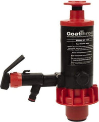 GoatThroat Pumps - 3/8" Outlet, 4 GPM, Polypropylene Hand Operated Transfer Pump - 56" OAL, For up to 55 Gal Drums, For Lightweight Oils & Petroleum Fluids with Flash Point Above 100°F (e.g., Diesel Fuel & Kerosene) - Apex Tool & Supply