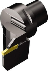Sandvik Coromant - N123H2-0400-0004-TF Insert, 65mm Head Length, Modular Grooving Cutting Unit Head - Left Hand Cut, System Size C6, Through Coolant, Series CoroCut 1-2 Cutting Unit for Parting & Grooving - Apex Tool & Supply