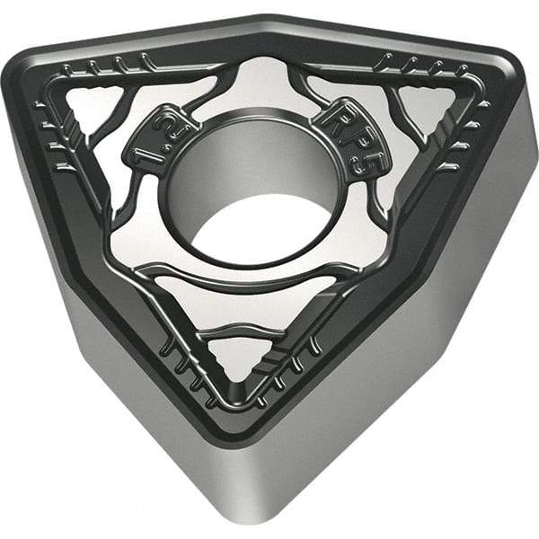 Walter - WNMG543 RP5 Grade WPP20S Carbide Turning Insert - TiCN/Al2O3/TiN Finish, 80° Trigon, 5/8" Inscr Circle, 1/4" Thick, 3/64" Corner Radius - Apex Tool & Supply