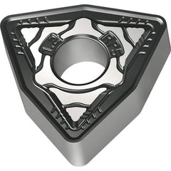 Walter - WNMG543 RP5 Grade WPP20S Carbide Turning Insert - TiCN/Al2O3/TiN Finish, 80° Trigon, 5/8" Inscr Circle, 1/4" Thick, 3/64" Corner Radius - Apex Tool & Supply