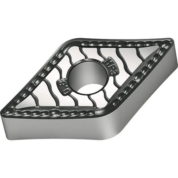 Walter - DNMG443 MP3 Grade WPP10S Carbide Turning Insert - TiCN/Al2O3/TiN Finish, 55° Diamond, 1/2" Inscr Circle, 1/4" Thick, 3/64" Corner Radius - Apex Tool & Supply