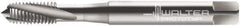 Walter-Prototyp - M3x0.50 Metric 3 Flute 6G Modified Bottoming Spiral Flute Tap - Cobalt, Bright Finish, 56mm OAL, Right Hand Flute, Right Hand Thread, Series 20430 - Exact Industrial Supply