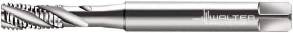 Walter-Prototyp - M10x1.50 Metric 4 Flute 6HX Bottoming Spiral Flute Tap - Cobalt, Bright Finish, 100mm OAL, Right Hand Flute, Right Hand Thread, Series 205106 - Apex Tool & Supply