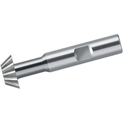 Walter-Prototyp - 16mm Diam x 4mm Width of Cut, 45° Included Angle, Cobalt Dovetail Cutter - Weldon Flat, Uncoated - Apex Tool & Supply