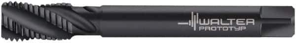 Walter-Prototyp - 1-1/8 - 8 UN 4 Flute 2B Modified Bottoming Spiral Flute Tap - Cobalt, Oxide Finish, 180mm OAL, Right Hand Flute, Right Hand Thread, Series M225632 - Apex Tool & Supply