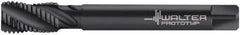 Walter-Prototyp - 1-1/8 - 8 UN 4 Flute 2B Modified Bottoming Spiral Flute Tap - Cobalt, Oxide Finish, 180mm OAL, Right Hand Flute, Right Hand Thread, Series M225632 - Apex Tool & Supply