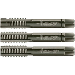 Walter-Prototyp - M4x0.70 Metric, 3 Flute, Modified Bottoming & Plug, Nitride/Oxide Finish, Cobalt Tap Set - Right Hand Cut, 45mm OAL, 0.4331" Thread Length, 6HX Class of Fit, Series 30016 - Apex Tool & Supply