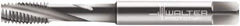 Walter-Prototyp - M5x0.80 Metric 3 Flute 6H Modified Bottoming Spiral Flute Tap - Cobalt, Bright Finish, 70mm OAL, Right Hand Flute, Right Hand Thread, Series 2041210 - Apex Tool & Supply