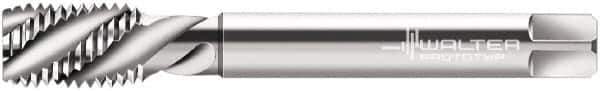 Walter-Prototyp - M24x3.00 Metric 4 Flute 6H Modified Bottoming Spiral Flute Tap - Cobalt, Bright Finish, 160mm OAL, Left Hand Flute, Left Hand Thread, Series P205698 - Apex Tool & Supply