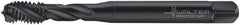 Walter-Prototyp - M10x1.50 Metric 3 Flute 6H Modified Bottoming Spiral Flute Tap - Cobalt, Oxide Finish, 100mm OAL, Right Hand Flute, Right Hand Thread, Series 7051773 - Exact Industrial Supply