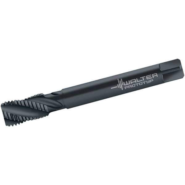 Walter-Prototyp - 1-1/8 - 8 UN 4 Flute 3B Modified Bottoming Spiral Flute Tap - Cobalt, Oxide Finish, 180mm OAL, Right Hand Flute, Right Hand Thread, Series M225532 - Apex Tool & Supply